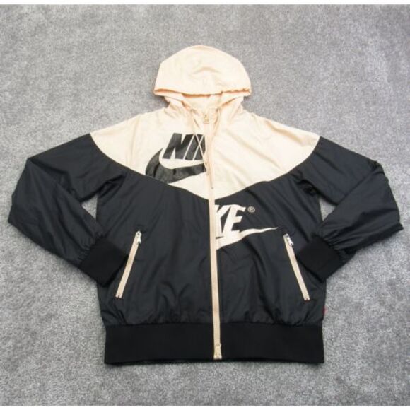 Nike Windrunner Women's Small Orange Quartz/Black Hooded‎ Jacket GX AJ2974-825 - Picture 1 of 13